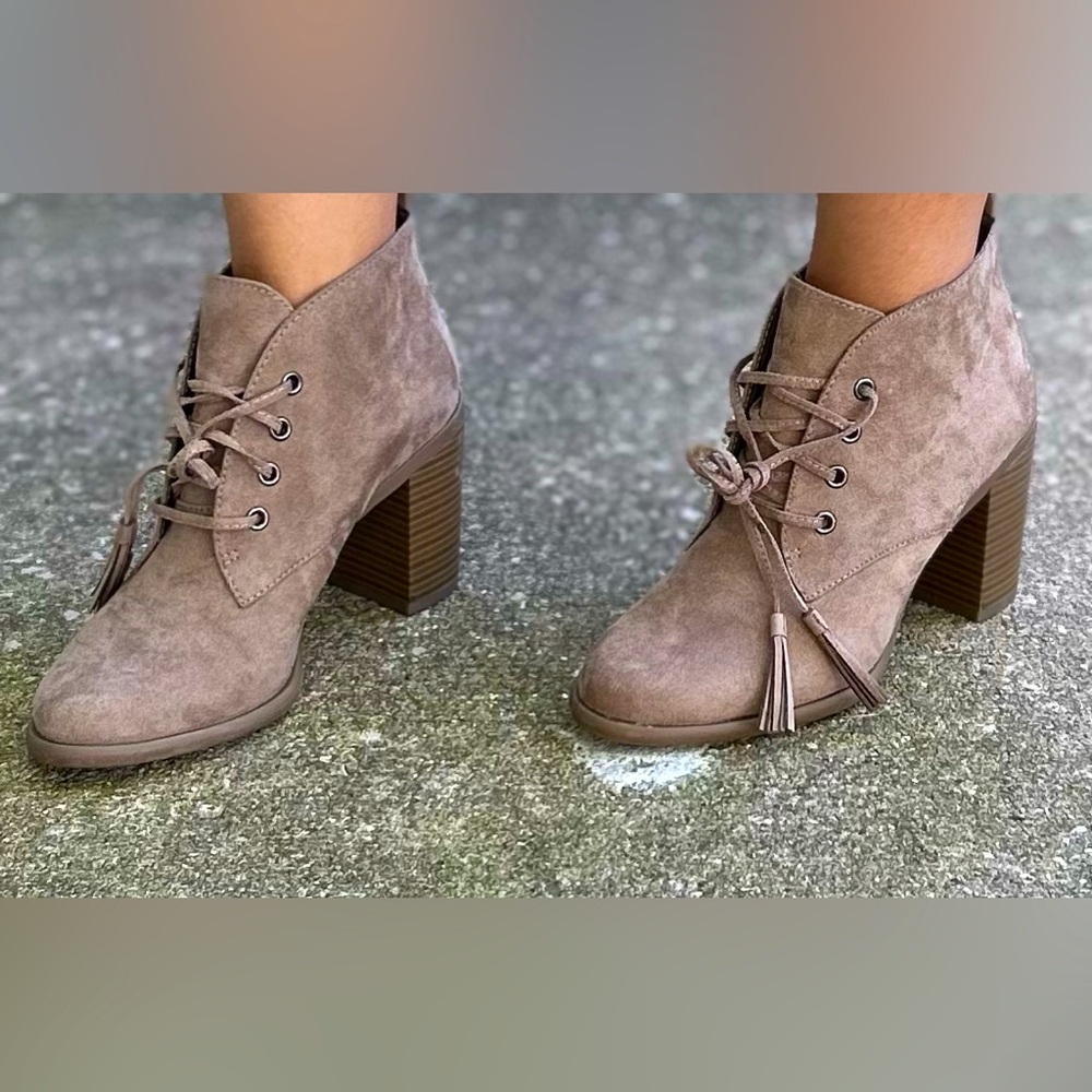 Fall Ankle Booties | ANA MIKI Taupe | 6.5